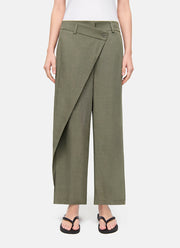 Cambio Anais Crop Linen Cross Front Pant