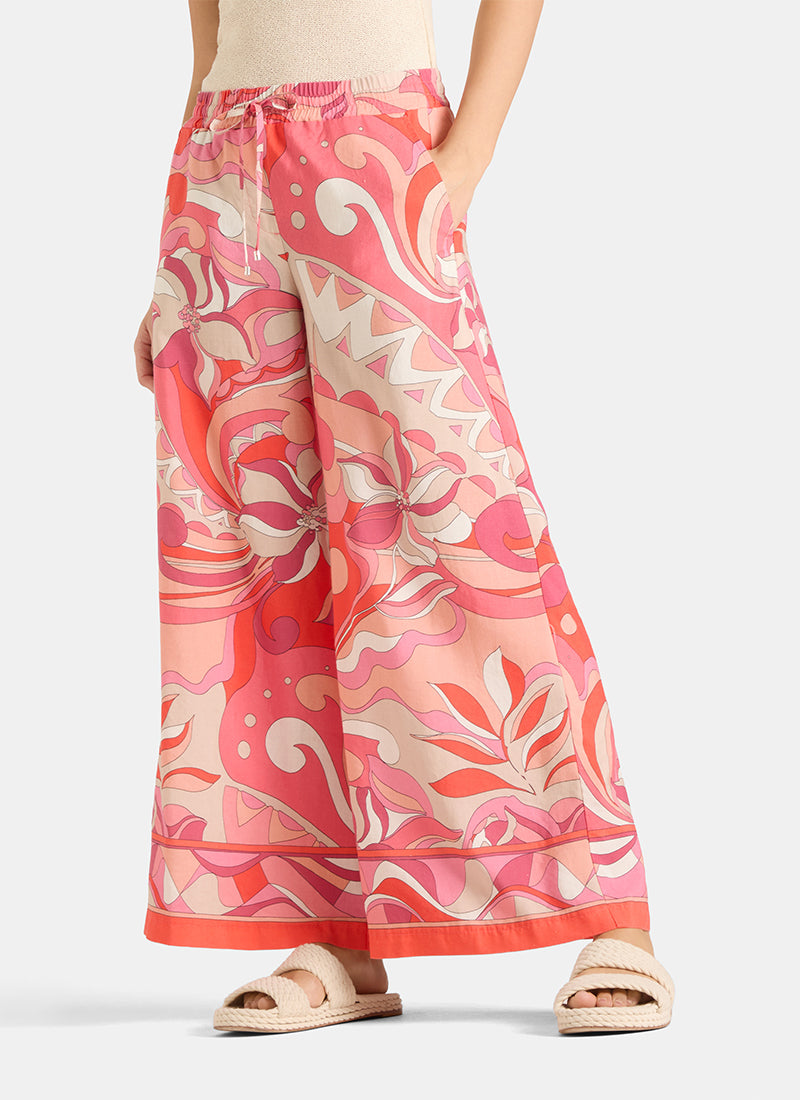 August Linen PR Pull On Crop Pant