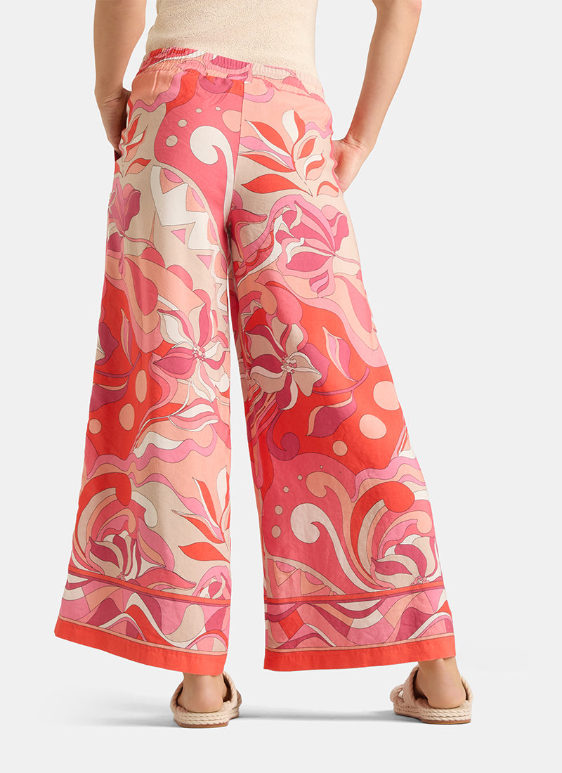 August Linen PR Pull On Crop Pant