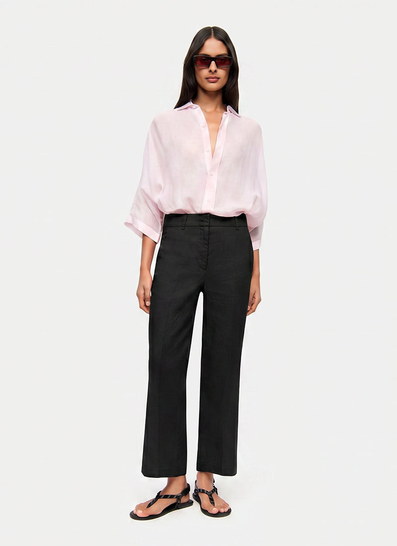 California Linen Wide Leg Coal by Cambio