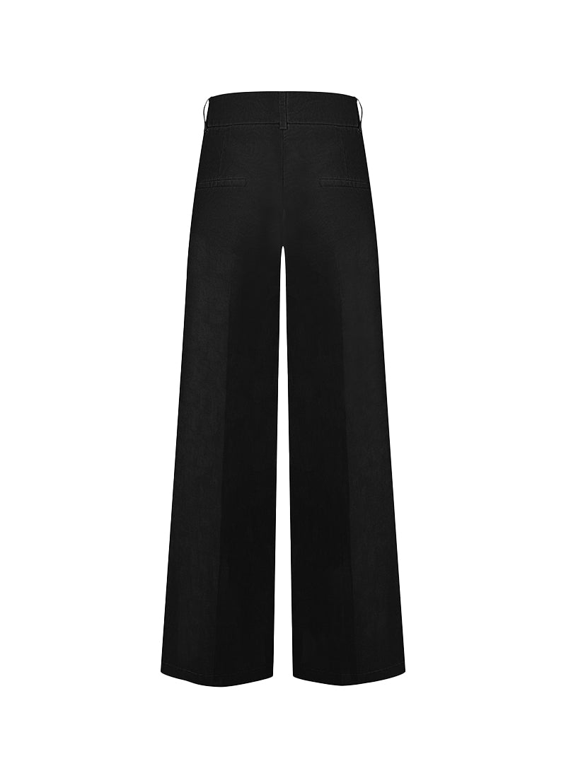 California Linen Wide Leg Coal by Cambio