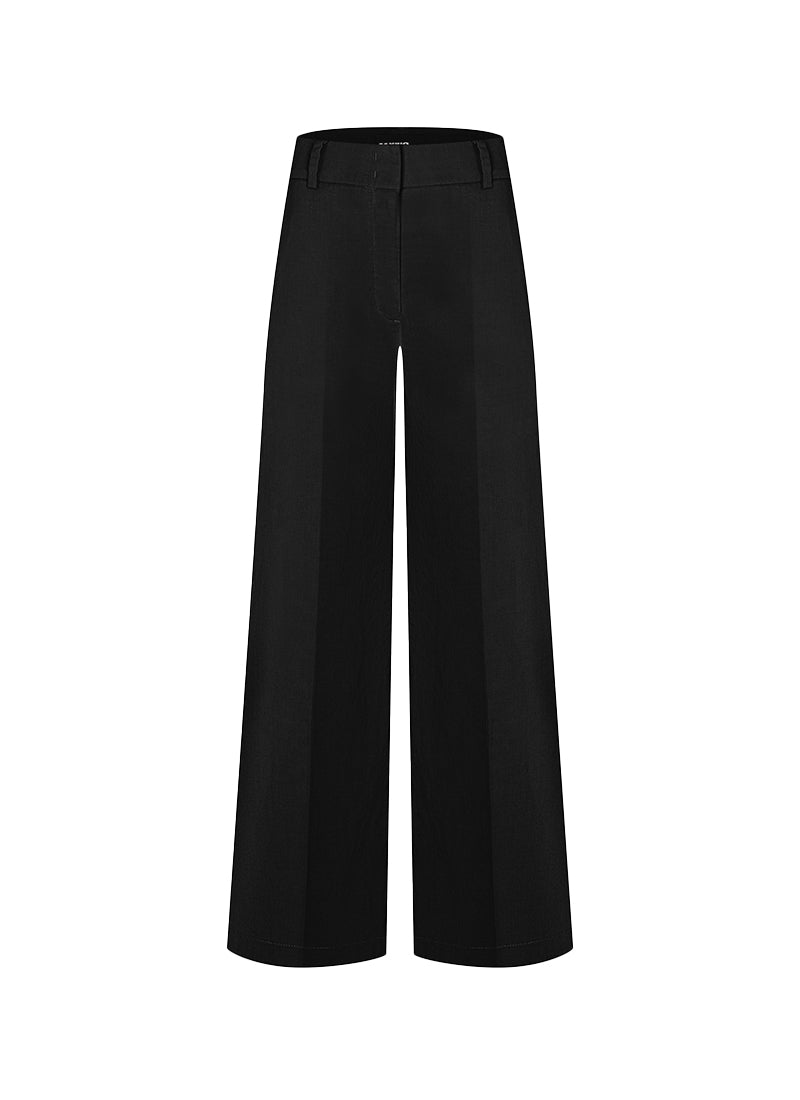 California Linen Wide Leg Coal by Cambio
