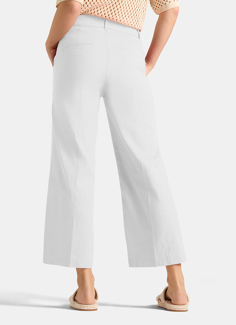 California Linen Wide Leg Pure White by Cambio