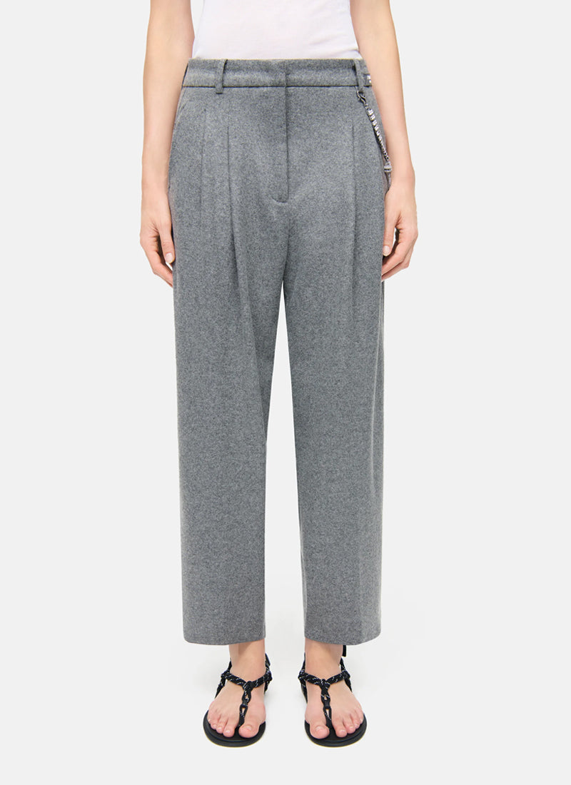 Emilie Flannel Jersey Crystal Chain Pant