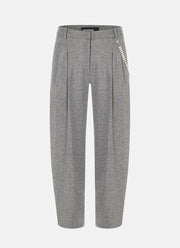 Cambio Emilie Flannel Jersey Crystal Chain Pant