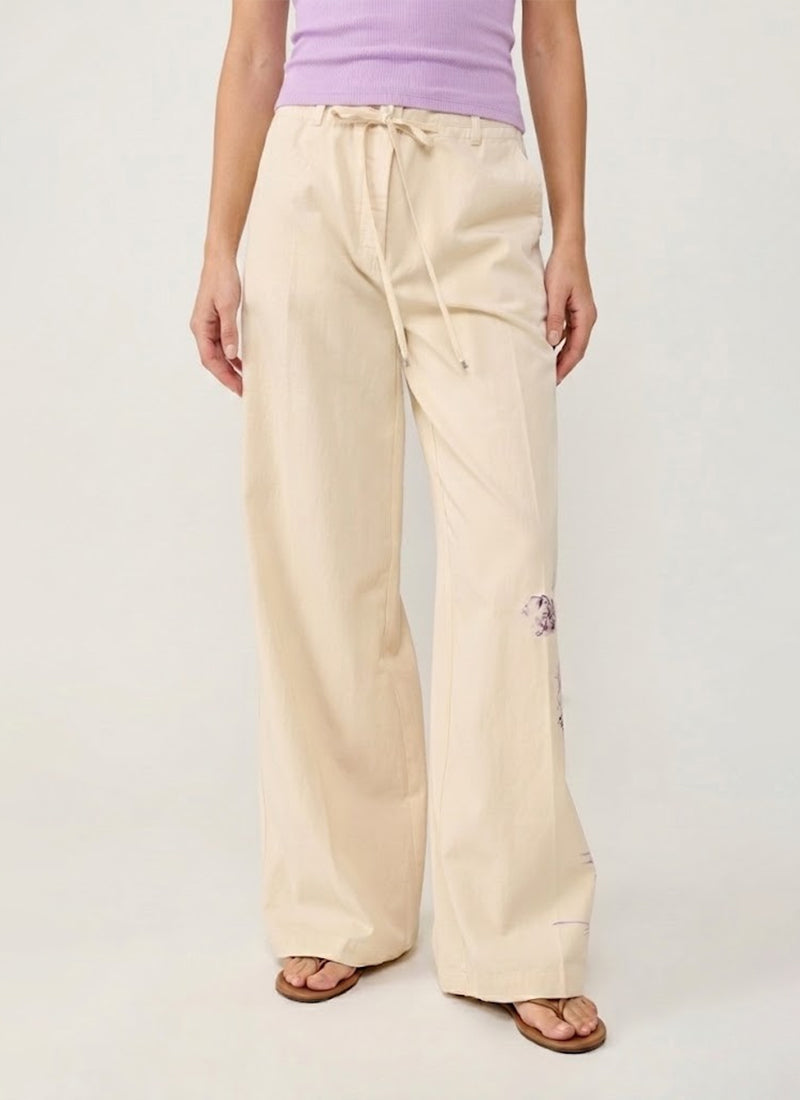 Cambio Adrienne Drawstring Floral Pant