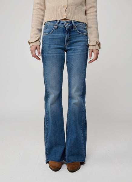 Fabienne Side Seam Patch Flare Jeans by Cambio | Andrews