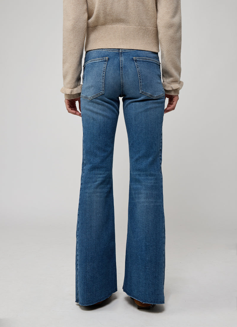 Fabienne Side Seam Patch Flare Jeans