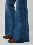 Fabienne Side Seam Patch Flare Jeans