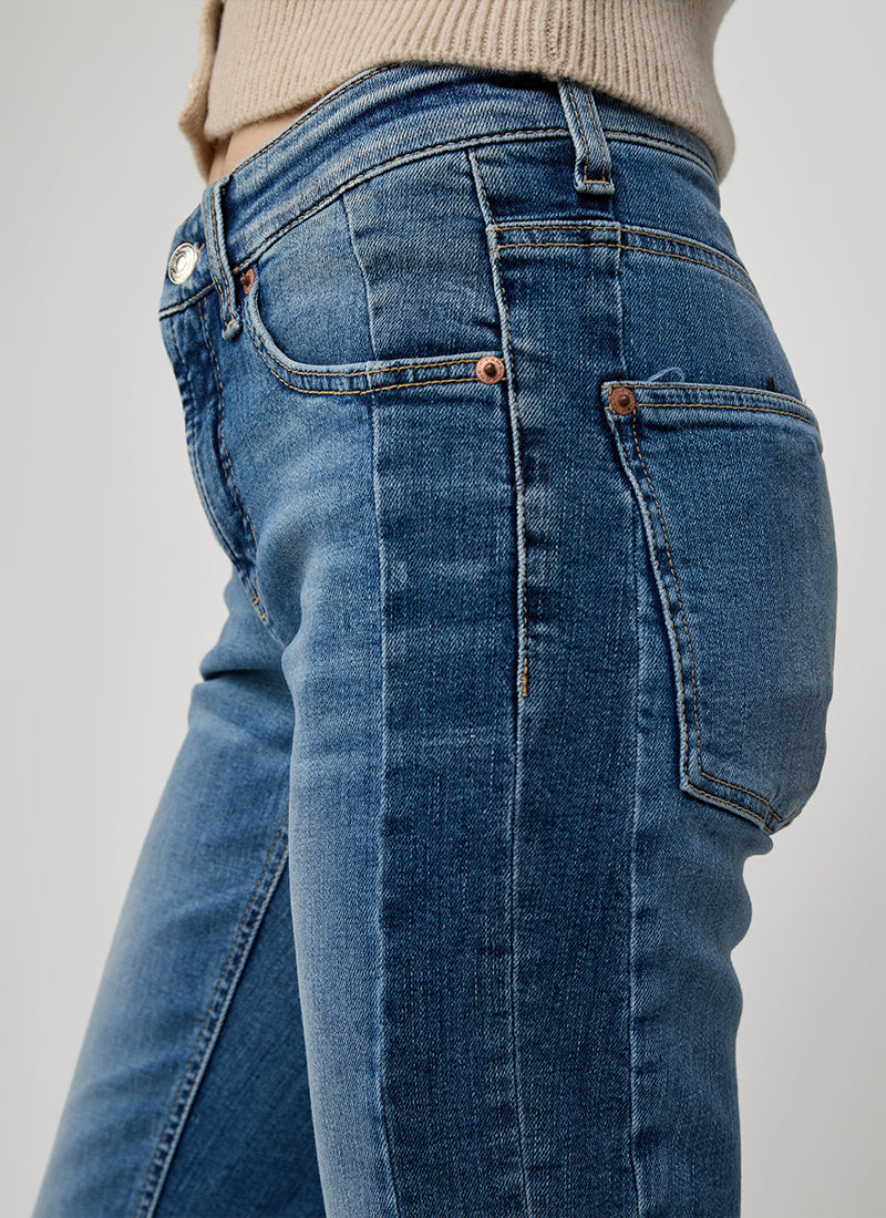 Fabienne Side Seam Patch Flare Jeans