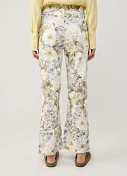 Cambio Fabienne Floral Cropped Flare Jeans