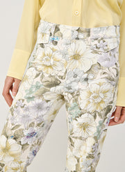 Cambio Fabienne Floral Cropped Flare Jeans