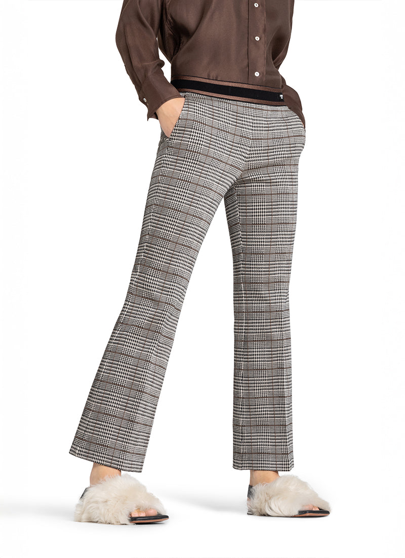 Cambio Francoise Cropped Glencheck Pant