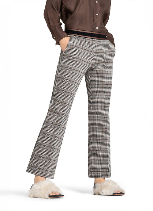 Cambio Francoise Cropped Glencheck Pant