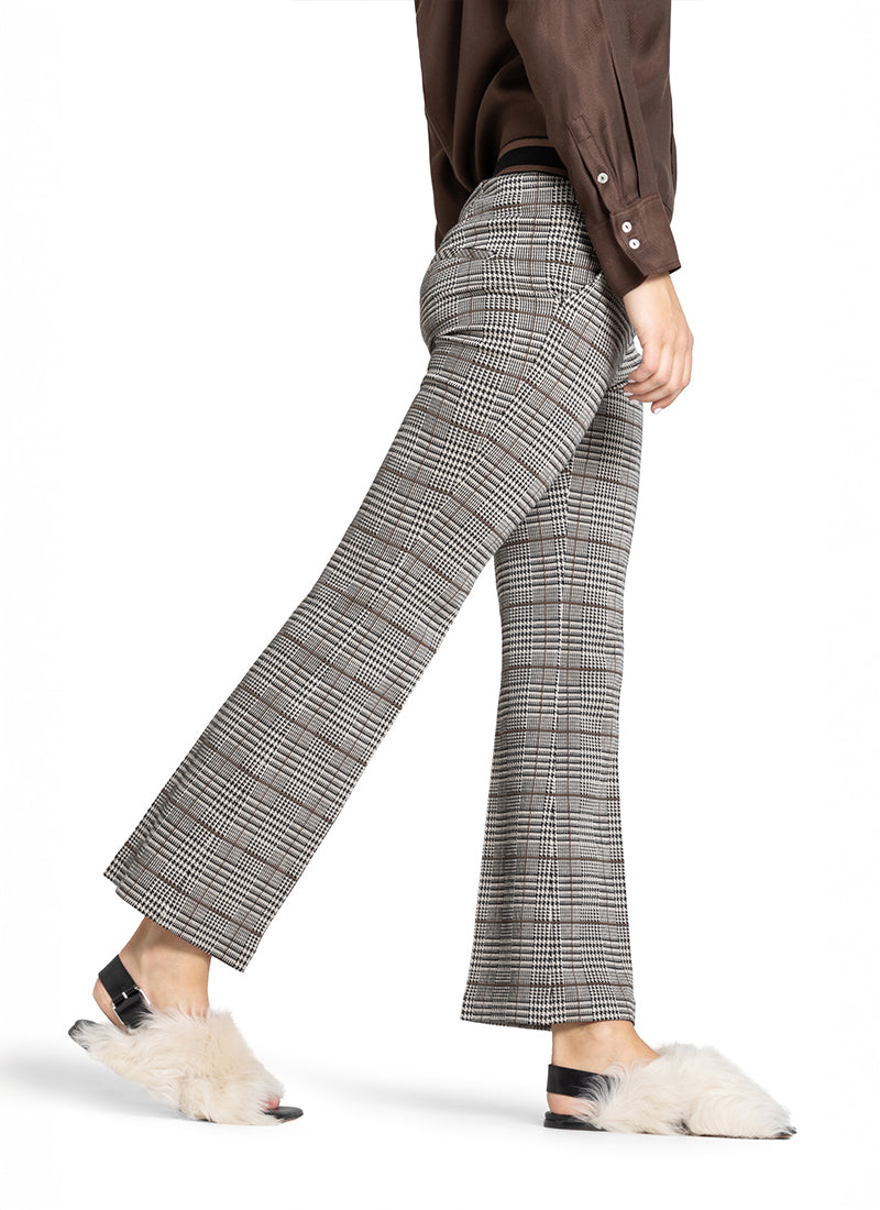 Cambio Francoise Cropped Glencheck Pant