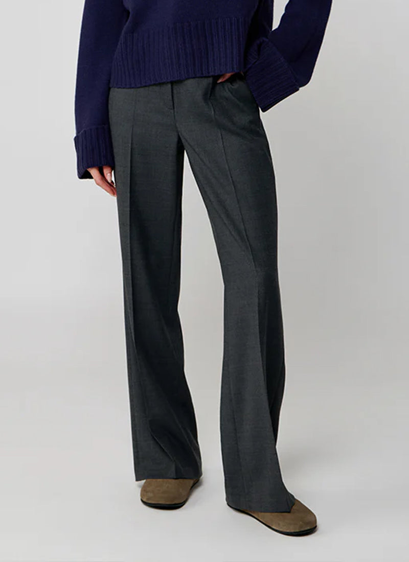 Cambio Goldy Double Wool Straight Leg Trousers