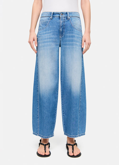 Cambio Orla Barrel Leg Cropped Jeans