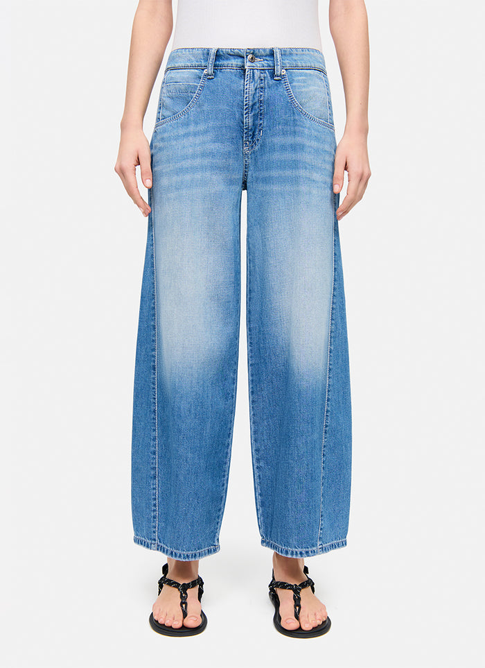 Cambio Orla Barrel Leg Cropped Jeans