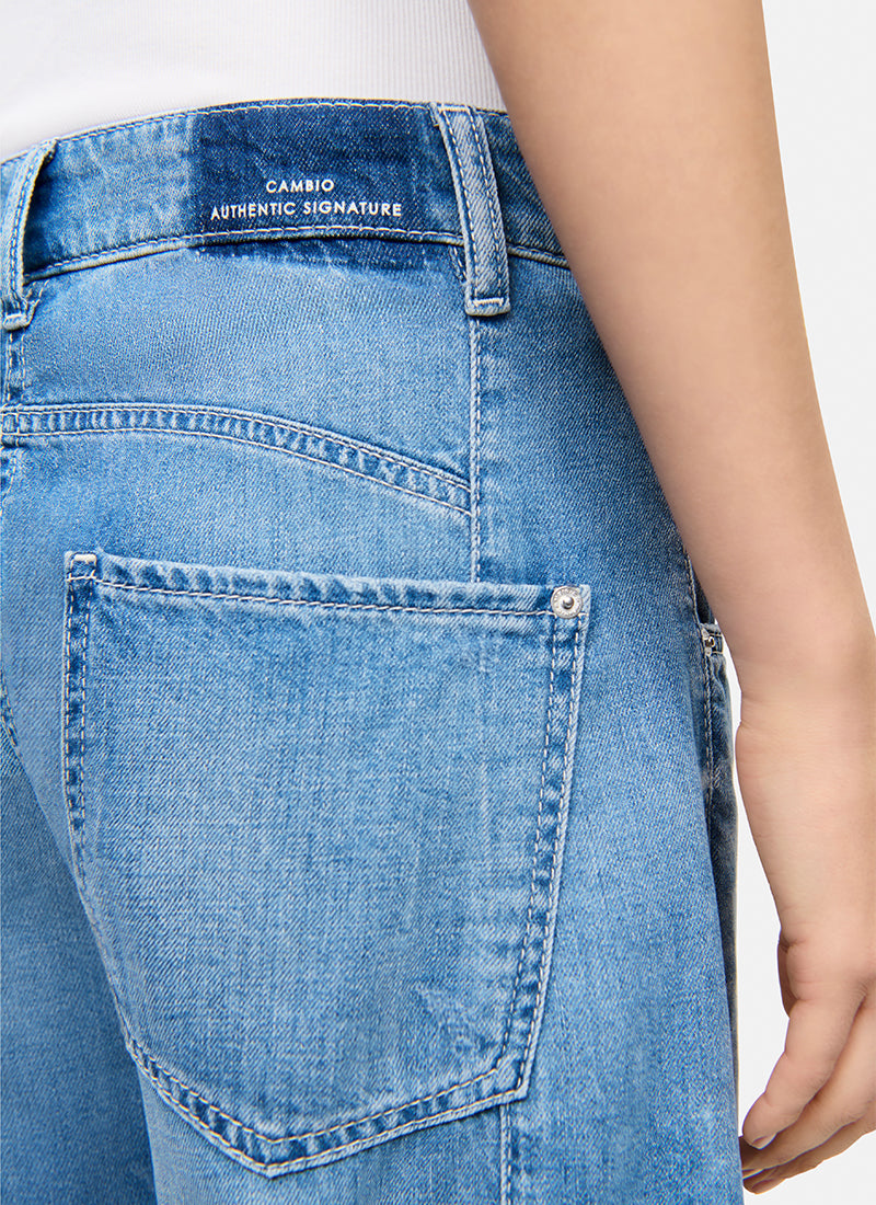 Orla Barrel Lightweight Denim Jeans by Cambio