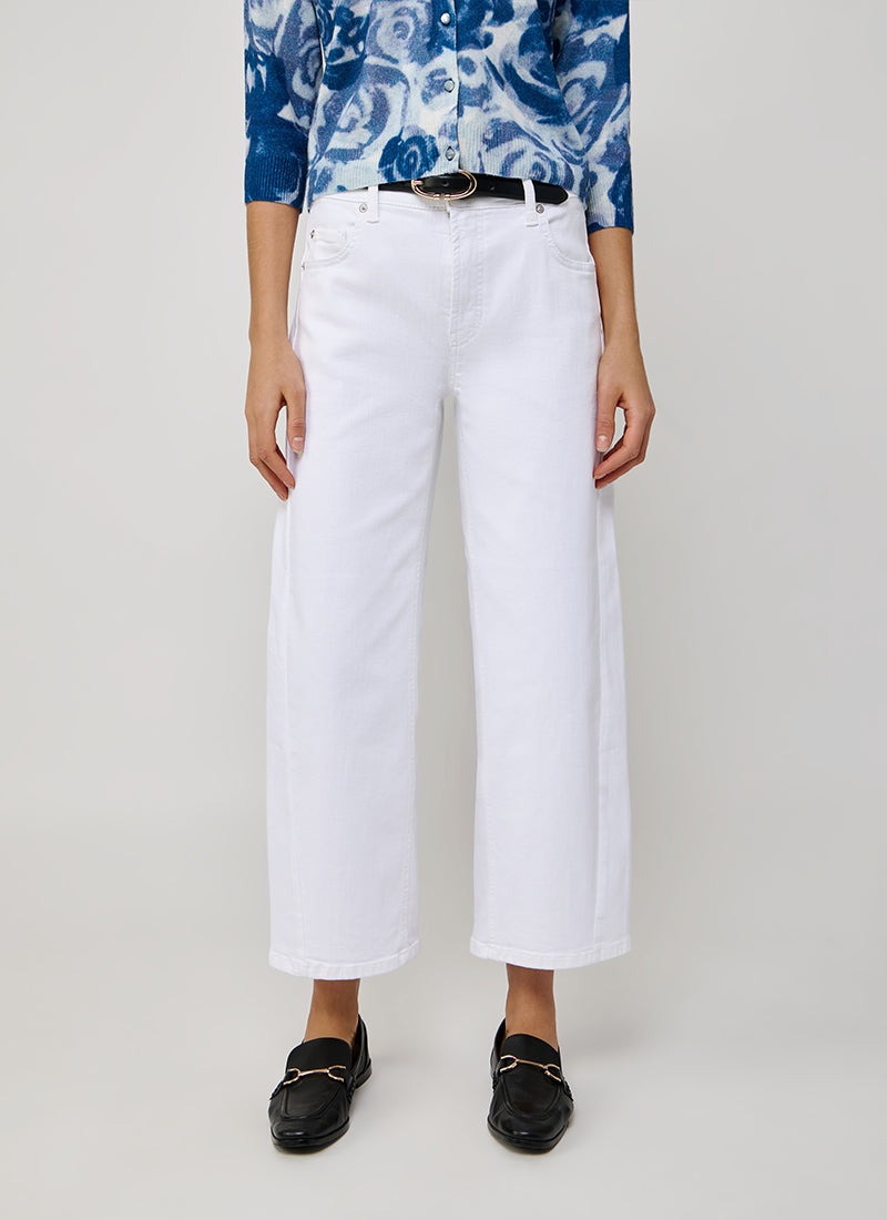 Oria Pure White Wide Leg Jeans by Cambio | Andrews