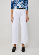 Cambio Oria Pure White Wide Leg Jeans
