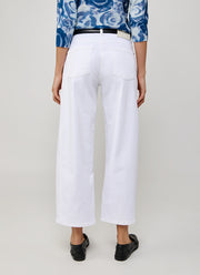 Cambio Oria Pure White Wide Leg Jeans