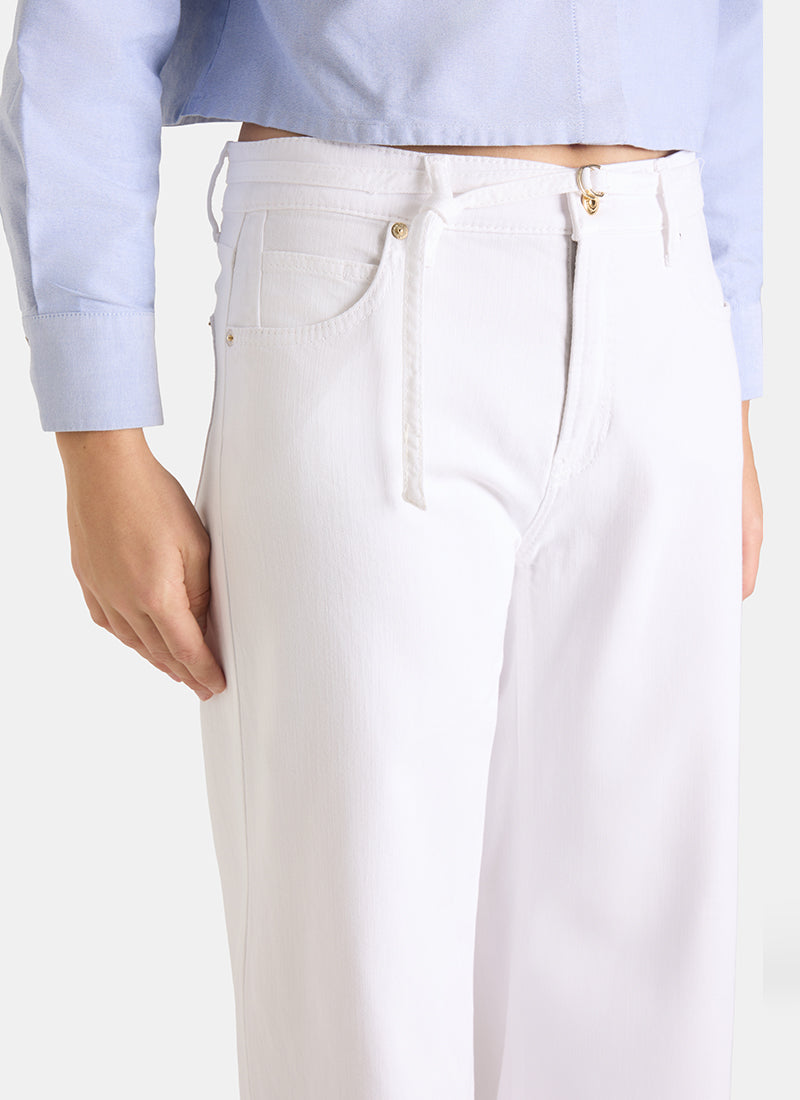 Cambio Palazzo Crop Denim Jeans