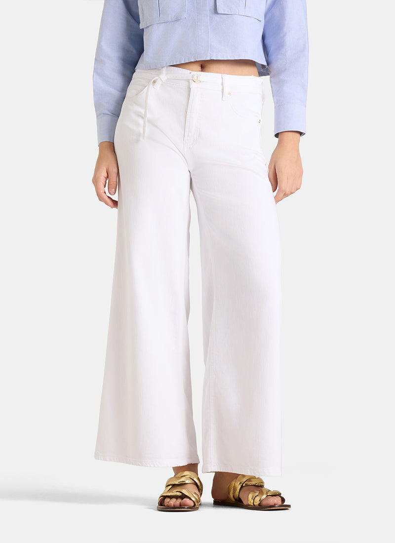 Cambio Palazzo Crop Denim Jeans