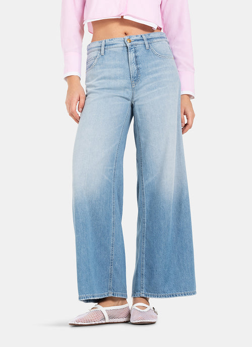 Cambio Palazzo Crop Wide Leg Jean