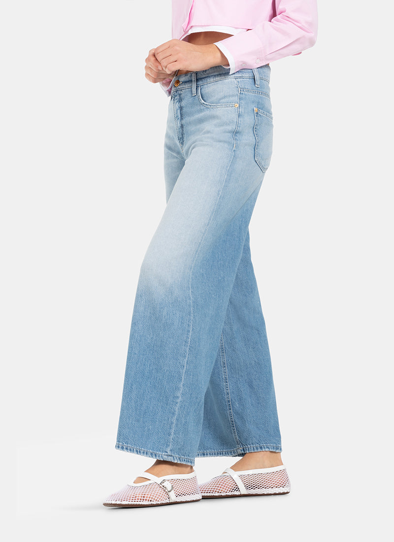 Cambio Palazzo Crop Wide Leg Jean