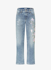 Cambio Paris Floral Flare Jeans