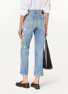 Cambio Paris Floral Flare Jeans