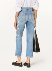 Cambio Paris Floral Flare Jeans