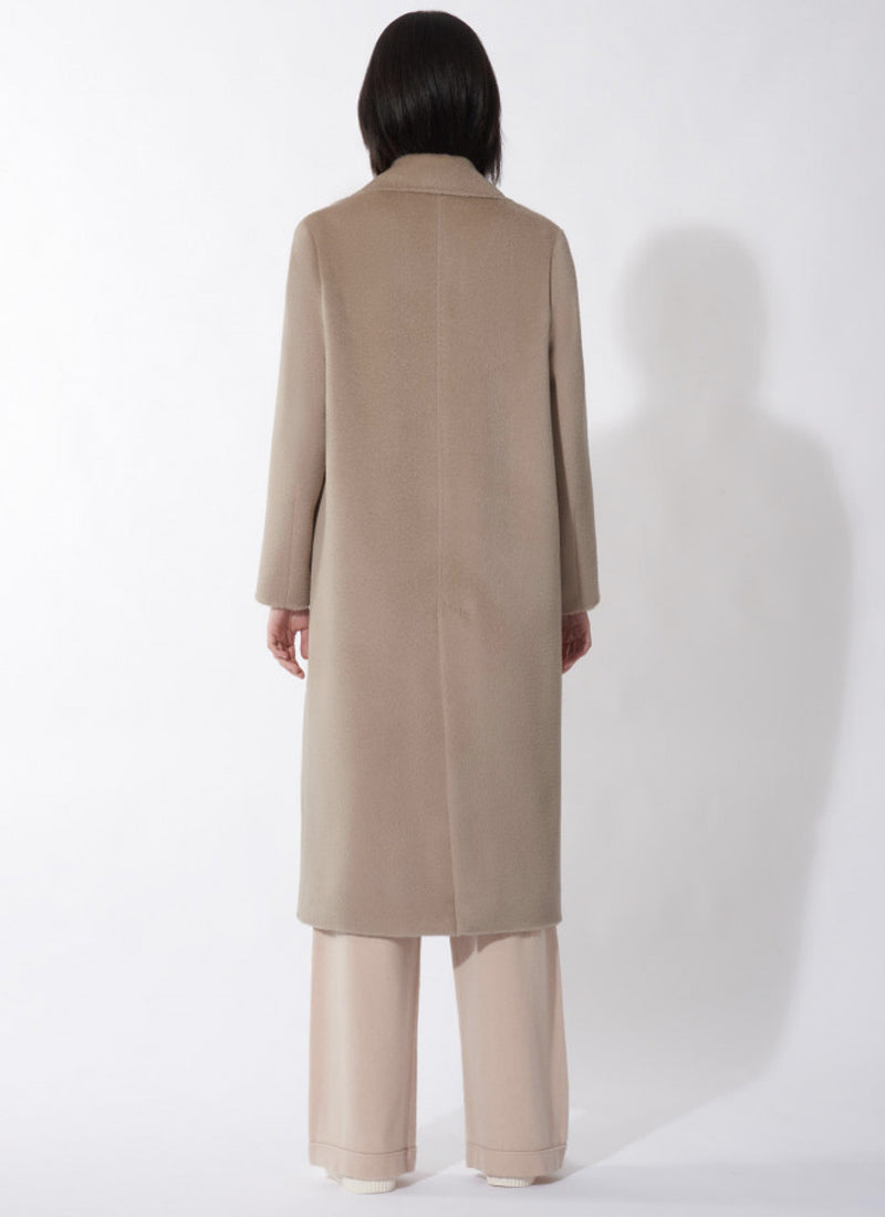 Cinzia Rocca Alpaca Double-Breasted Maxi Coat