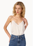 Racer Charmeuse Cami White by CAMI NYC