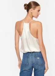 Racer Charmeuse Cami White by CAMI NYC