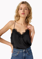 Racer Charmeuse Cami Black by CAMI NYC
