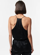 Racer Charmeuse Cami Black by CAMI NYC