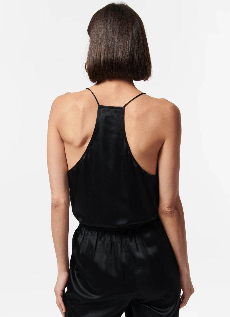 Racer Charmeuse Cami Black by CAMI NYC