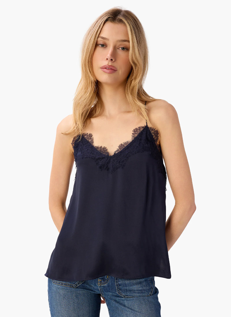 Racer Charmeuse Cami Navy by CAMI NYC