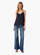 Racer Charmeuse Cami Navy by CAMI NYC