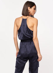 Racer Charmeuse Cami Navy by CAMI NYC
