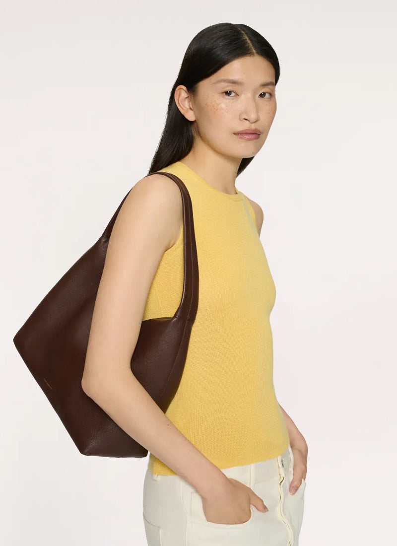 Candy Leather Hobo Bag Chocola