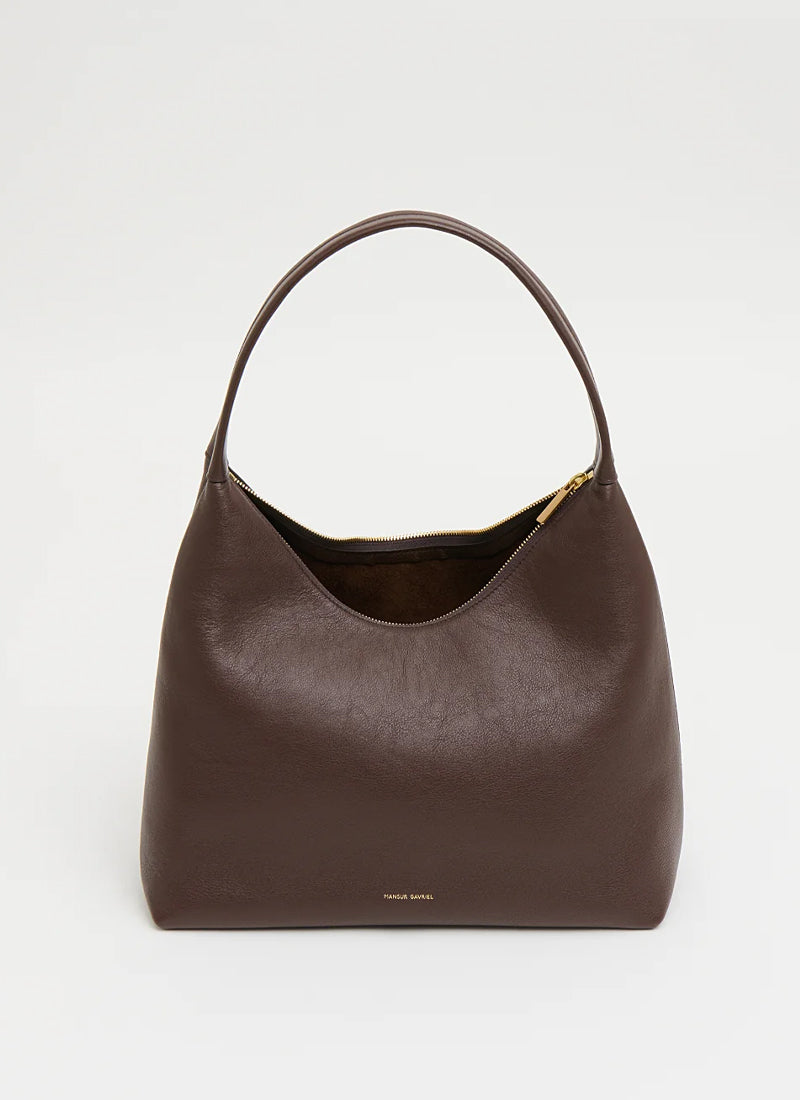 Candy Leather Hobo Bag Chocola