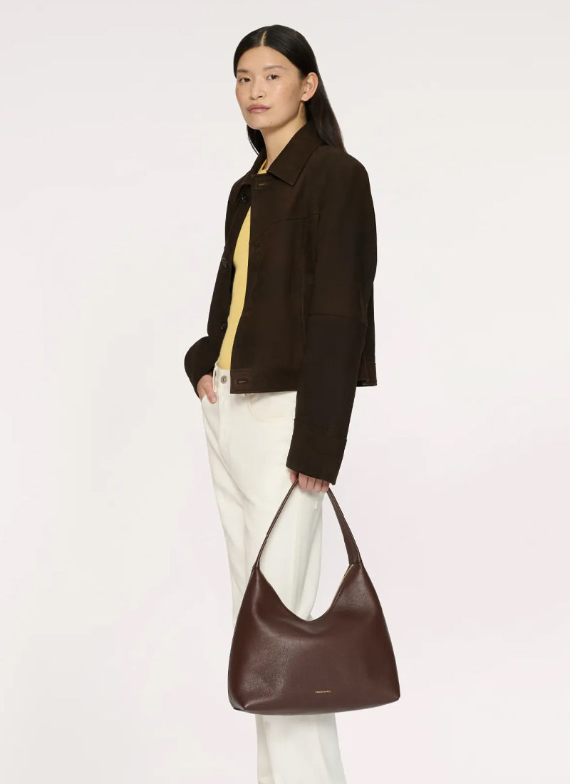 Candy Leather Hobo Bag Chocola