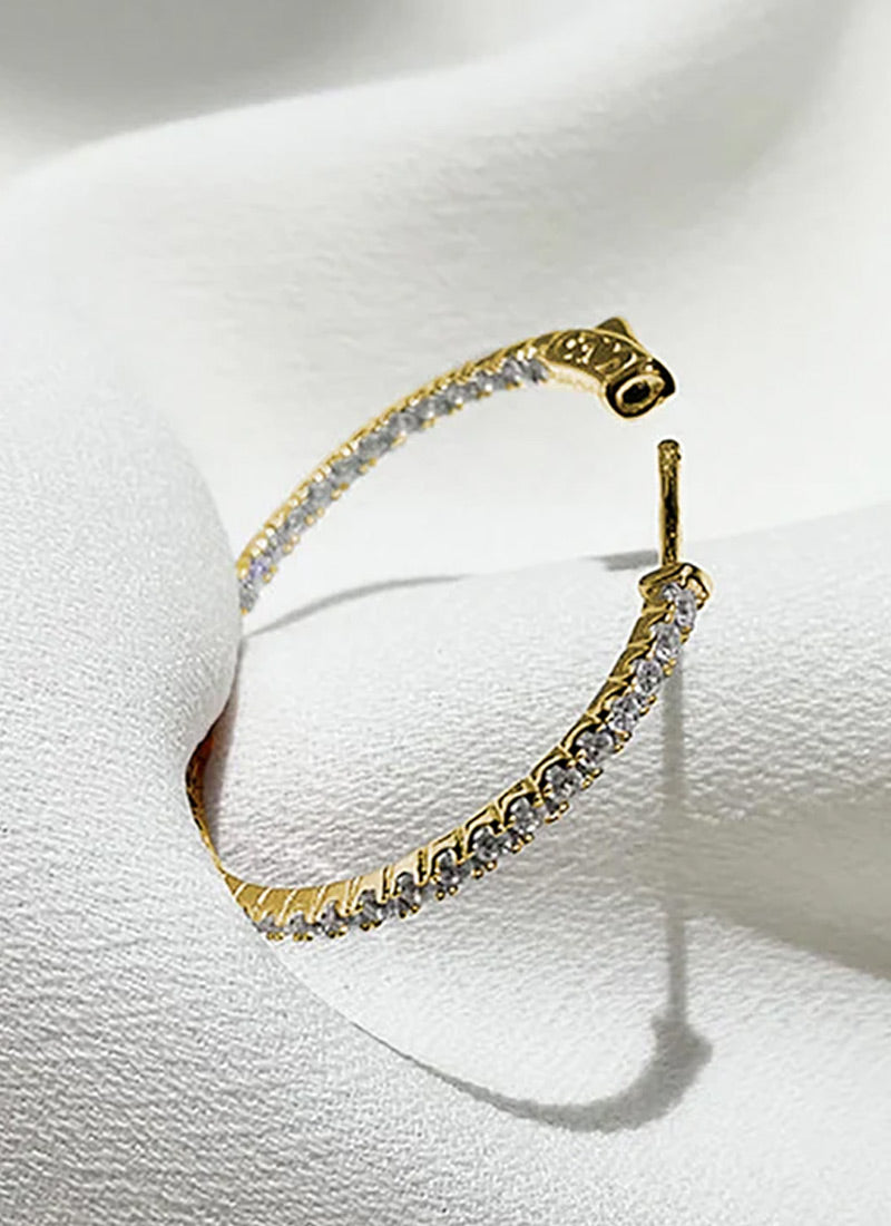 Carat London Amaia Medium Hoops 18k Gold Vermeil