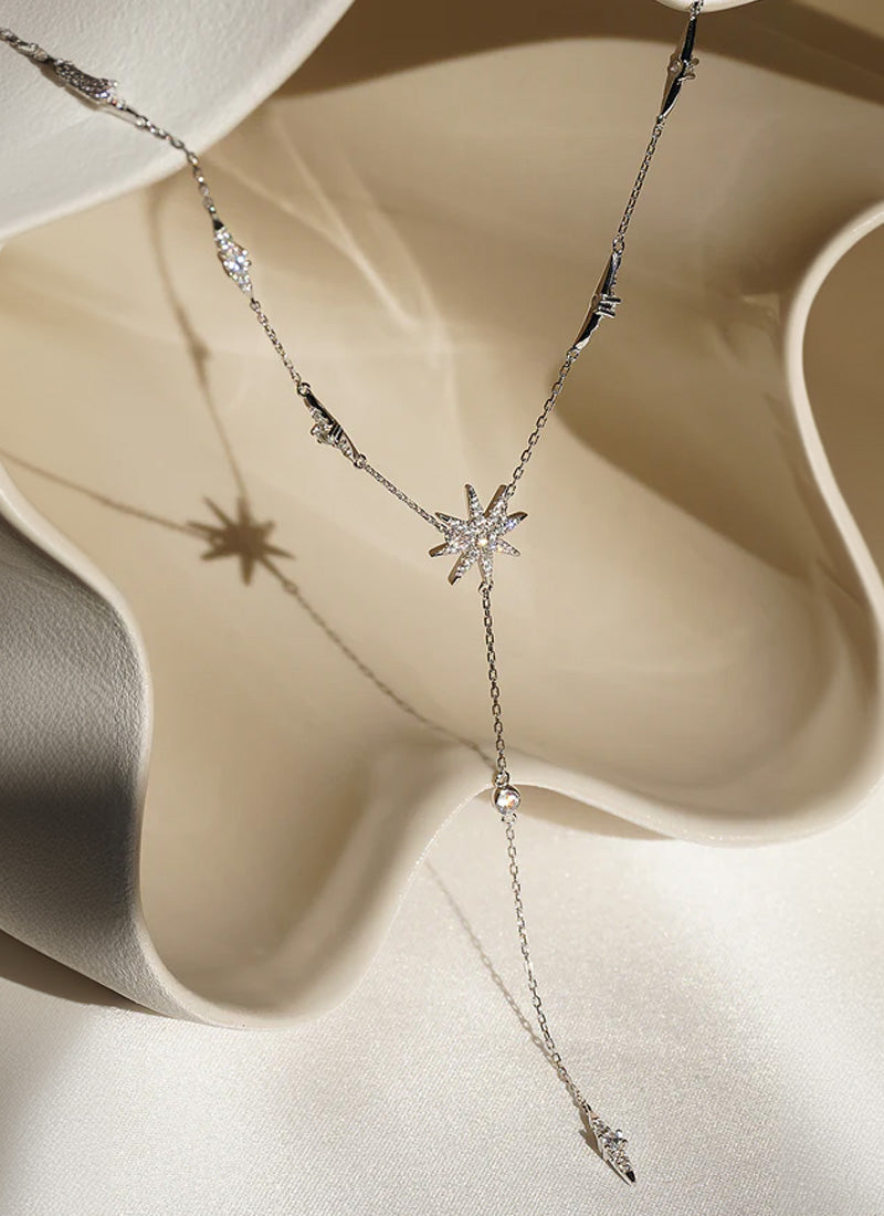 Carat London Mimosa Necklace White Gold Plated