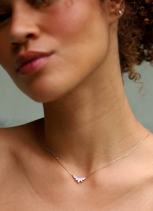 Carat London Tulisa Marquise Necklace 18k Gold Vermeil