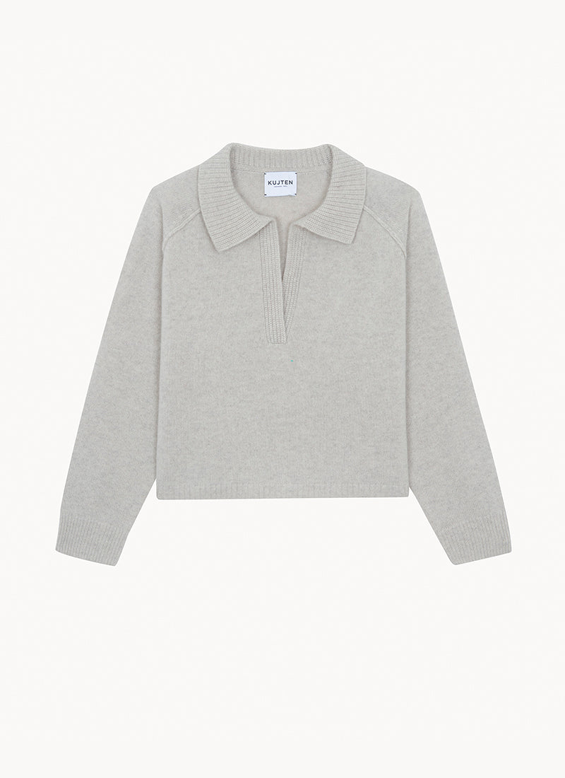 Aenora Cashmere Johnny Collar Sweater