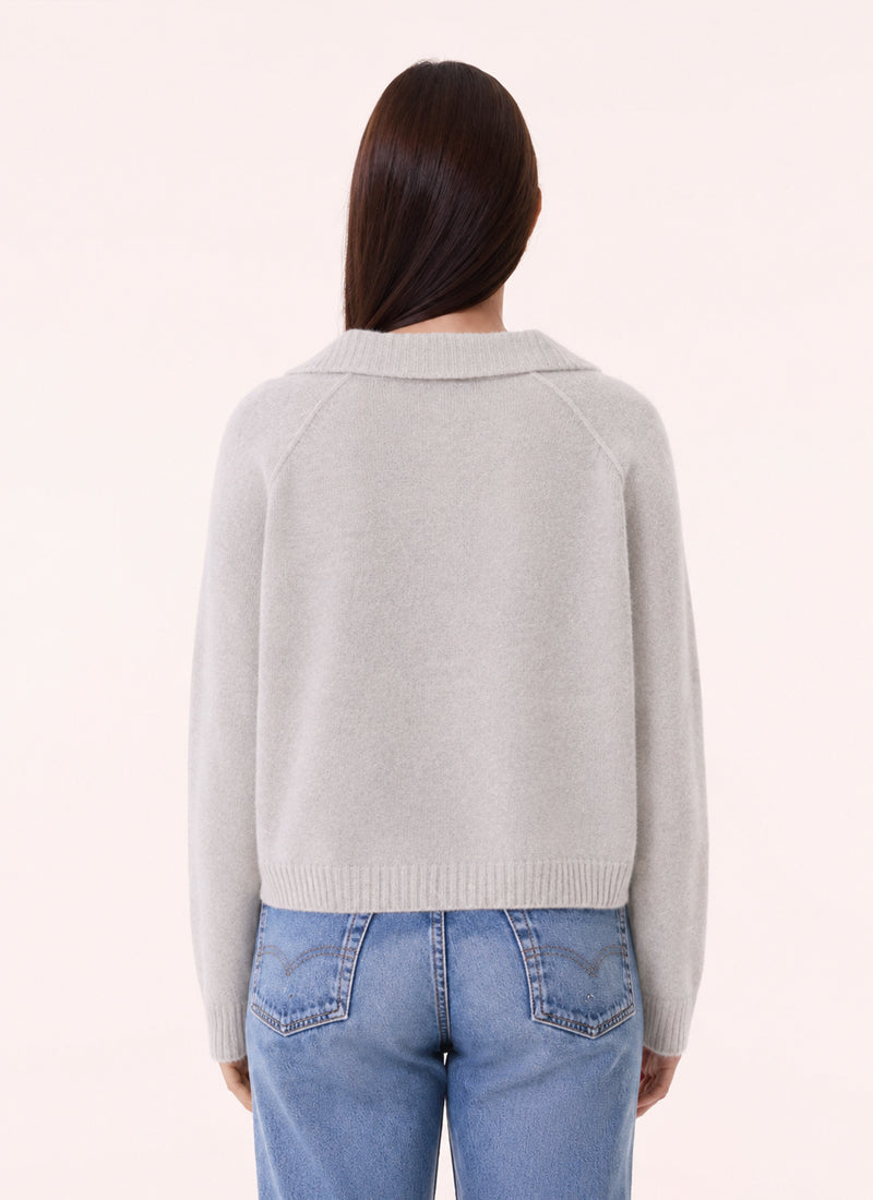 Aenora Cashmere Johnny Collar Sweater